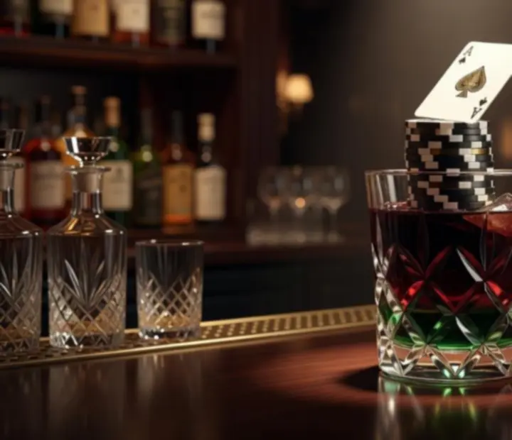 Cocktail signature inspiré de l’univers du poker